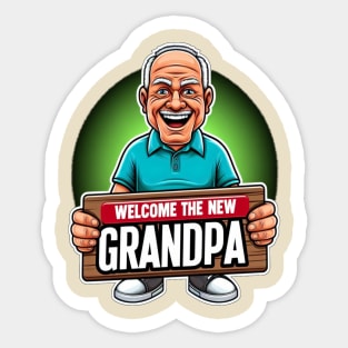 Promoted To Grandpa Sticker